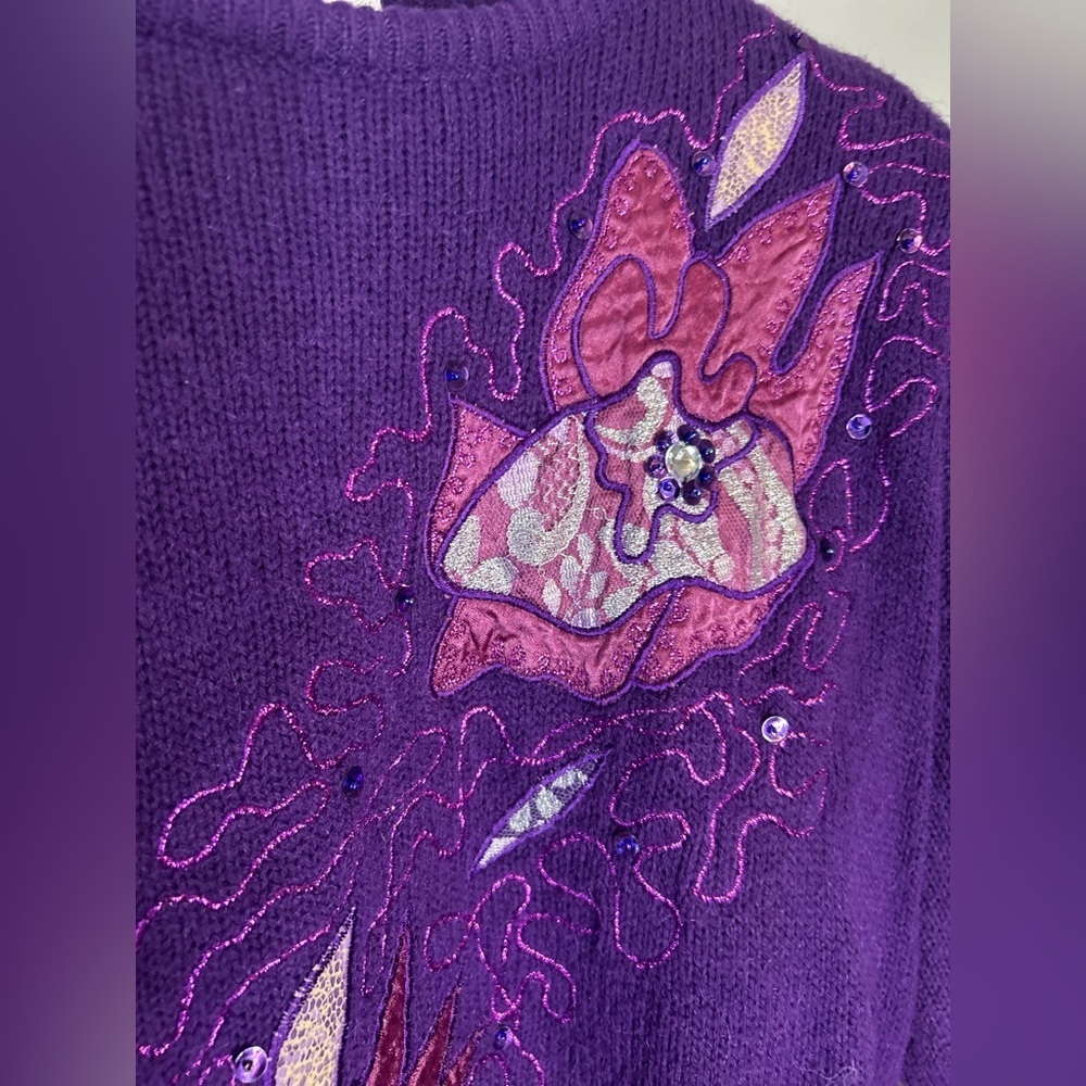 80s appliqué sweater - Picture 3 of 14